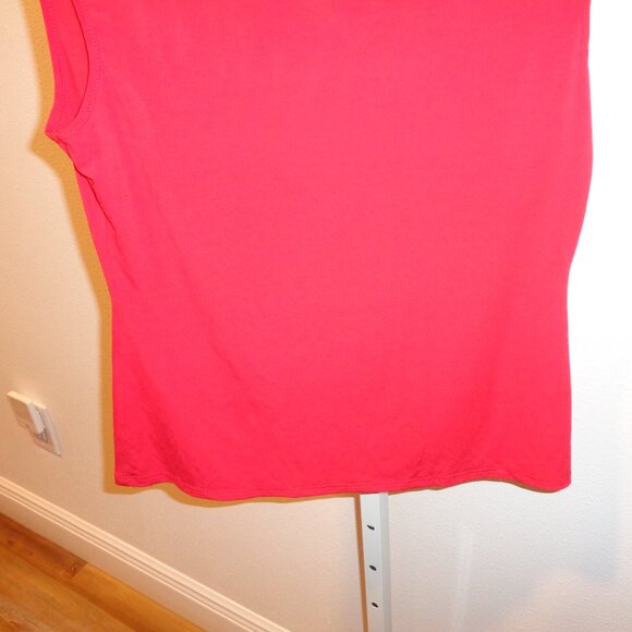 Mandy Evans Women's Red Polyester & Spandex Blouse Size Large Short Sleeve - Picture 9 of 10